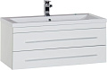 Тумба под раковину Aquanet Верона 100 белый (подвесная 2 ящика) 00175382 Тумба под раковину Aquanet Верона 100 белый (подвесная 2 ящика) 00175382