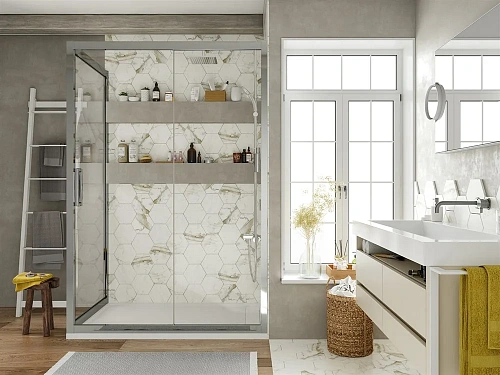 Душевой уголок STWORKI Эстерсунд 110x80 см профиль хром глянец 413176 Душевой уголок STWORKI Эстерсунд 110x80 см профиль хром глянец 413176