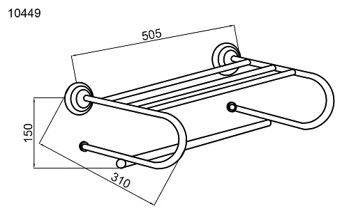 Полотенцедержатель Boheme Brillante 10449 Полотенцедержатель Boheme Brillante 10449