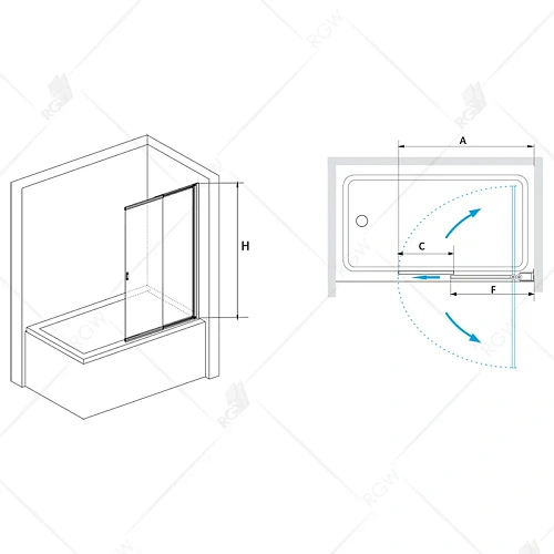Шторка на ванну RGW Screens SC-40 1000 мм Easy Clean хром Шторка на ванну RGW Screens SC-40 1000 мм Easy Clean хром