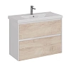 Тумба под раковину Lemark COMBI 100 см подвесная/напольная, дуб кантри/белый LM03C100T-dub Тумба под раковину Lemark COMBI 100 см подвесная/напольная, дуб кантри/белый LM03C100T-dub