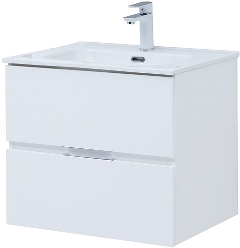 Тумба под раковину Aquanet Алвита New 60 2 ящика, белый матовый 00277510 Тумба под раковину Aquanet Алвита New 60 2 ящика, белый матовый 00277510