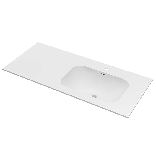Раковина Vincea Elise VCB-4EL120MW-R, Corian правая, белый матовый Раковина Vincea Elise VCB-4EL120MW-R, Corian правая, белый матовый