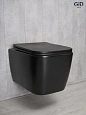 Детальная картинка товара «унитаз подвесной gid tr2140bm 62255y черный матовый 51x35x37.5 с крышкой микролифт»