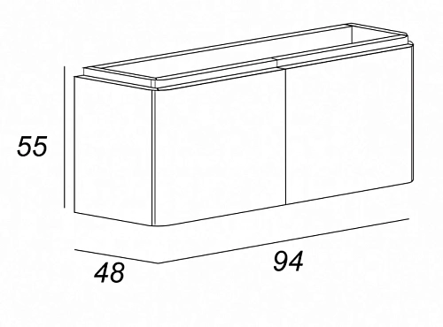Тумба под раковину CEZARES 55227 480x940 мм Тумба под раковину CEZARES 55227 480x940 мм