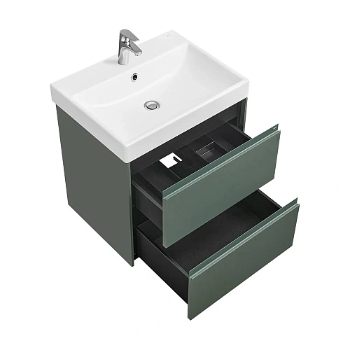 Тумба под раковину Roca Ona 600 зеленый матовый 2 ящика A857613513 Тумба под раковину Roca Ona 600 зеленый матовый 2 ящика A857613513