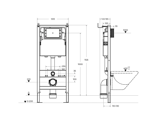 Инсталляция для унитаза BelBagno BB-101-M Инсталляция для унитаза BelBagno BB-101-M