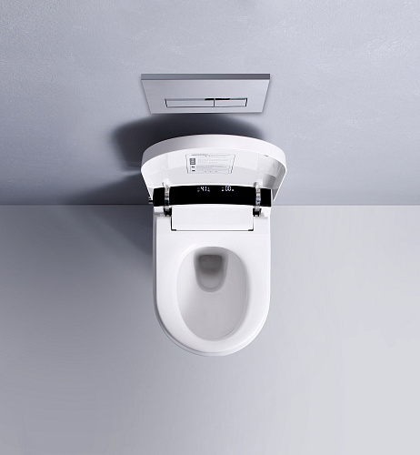 Унитаз SMART Timo TЕ-751B (580x380x420) с функцией биде подвесной с инсталляцией и черной матовой кнопкой Унитаз SMART Timo TЕ-751B (580x380x420) с функцией биде подвесной с инсталляцией и черной матовой кнопкой
