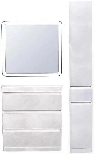 Шкаф-пенал Style Line Атлантика 35 с корзиной, люкс PLUS, серый СС-00002284 Шкаф-пенал Style Line Атлантика 35 с корзиной, люкс PLUS, серый СС-00002284