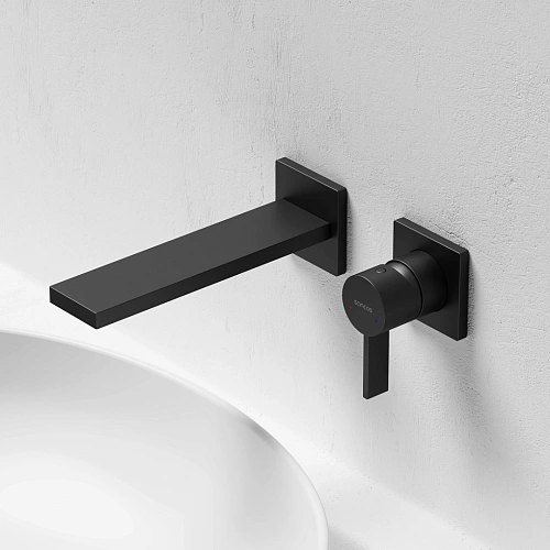 Смеситель для раковины Sancos Linn SC9021MB c внутренней частью, черный матовый Смеситель для раковины Sancos Linn SC9021MB c внутренней частью, черный матовый