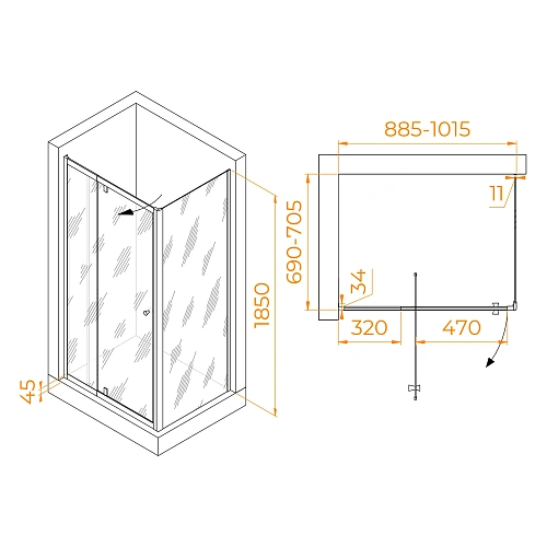 Душевой уголок RGW PA-44B (PA-02B + Z-050-1B) 900x700 мм 41084497-014 черный Easy Clean Душевой уголок RGW PA-44B (PA-02B + Z-050-1B) 900x700 мм 41084497-014 черный Easy Clean