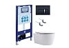 Комплект унитаза SET Aquatek ЕВРОПА New-045 4в1 с инсталляцией, креплением, клавишей смыва и сиденьем микролифт