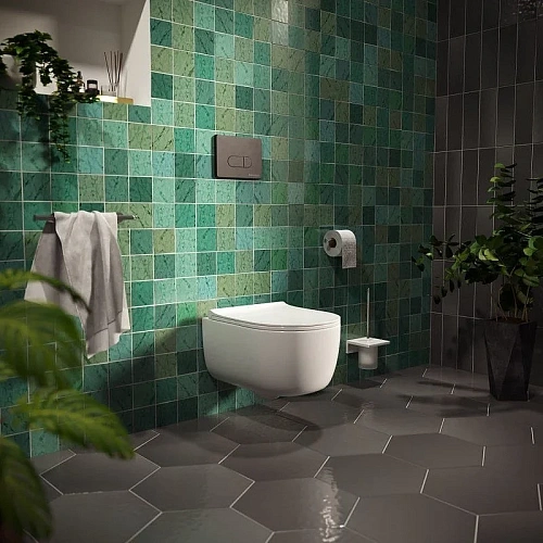 Комплект унитаза BERGES OKUS с инсталляцией NOVUM525, кнопкой D5 Soft Touch черной, сиденье дюроплас 043274 Комплект унитаза BERGES OKUS с инсталляцией NOVUM525, кнопкой D5 Soft Touch черной, сиденье дюроплас 043274