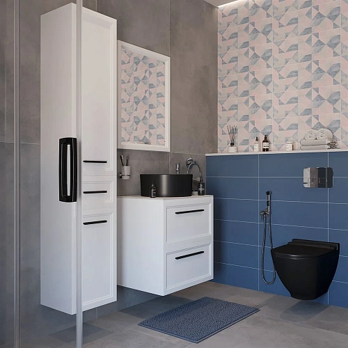 Тумба с раковиной STWORKI Эстерсунд 60 белая матовая, простоун беж, с раковиной на выбор 548185 Тумба с раковиной STWORKI Эстерсунд 60 белая матовая, простоун беж, с раковиной на выбор 548185