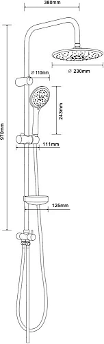 Душевая система STWORKI Скаген SK-01cr 553979 Душевая система STWORKI Скаген SK-01cr 553979