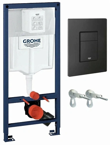 Инсталляция для унитаза GROHE Rapid SL (38811KF0) с панелью смыва Skate Cosmopolitan Инсталляция для унитаза GROHE Rapid SL (38811KF0) с панелью смыва Skate Cosmopolitan