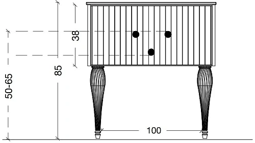 Тумба под раковину Armadi Art Canale 100 843-100-BCR черная + хром Тумба под раковину Armadi Art Canale 100 843-100-BCR черная + хром