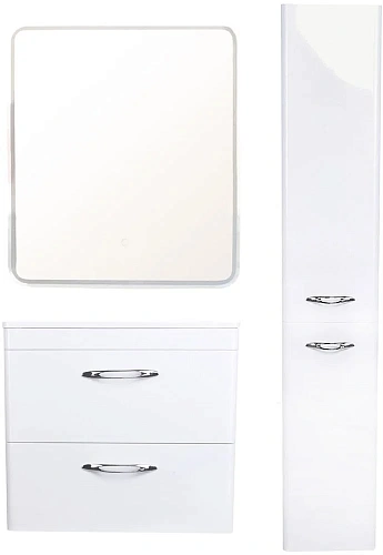 Тумба под раковину Style Line Каре 70 (2 ящ.) Люкс белая, PLUS СС-00002269 Тумба под раковину Style Line Каре 70 (2 ящ.) Люкс белая, PLUS СС-00002269