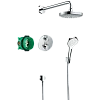Душевая система Hansgrohe Ecostat S, хром 27295000 скрытого монтажа с термостатом
