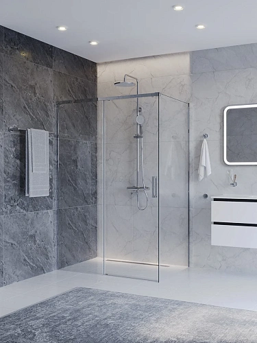 Душевой уголок CEZARES PLANE-AH-1-130/100-C-CR 130x100 см Душевой уголок CEZARES PLANE-AH-1-130/100-C-CR 130x100 см