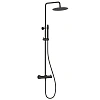 Душевая система AQUAme AQM8006MB с термостатом, черная матовая Душевая система AQUAme AQM8006MB с термостатом, черная матовая