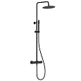 Душевая система AQUAme AQM8006MB с термостатом, черная матовая Душевая система AQUAme AQM8006MB с термостатом, черная матовая