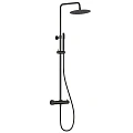 Душевая система AQUAme AQM8006MB с термостатом, черная матовая Душевая система AQUAme AQM8006MB с термостатом, черная матовая