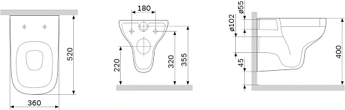 Унитаз подвесной STWORKI Берген by AM.PM Берген HCBRG1700SC безободковый, с сиденьем микролифт 579174 Унитаз подвесной STWORKI Берген by AM.PM Берген HCBRG1700SC безободковый, с сиденьем микролифт 579174