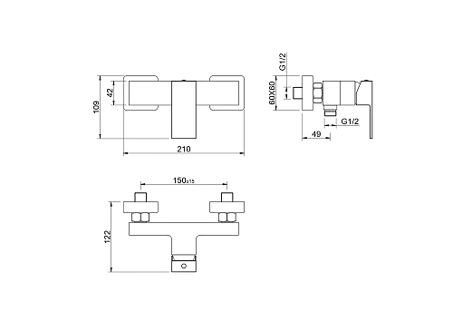 Смеситель для душа Aquatek ЛИБРА AQ1660CR Хром Смеситель для душа Aquatek ЛИБРА AQ1660CR Хром