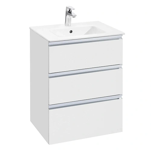 Тумба под раковину Roca The Gap 60 белый глянец 3 ящика A857404806 Тумба под раковину Roca The Gap 60 белый глянец 3 ящика A857404806