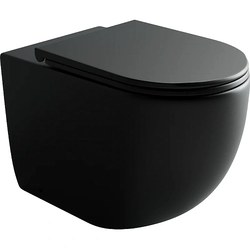 Унитаз приставной Ceramica Nova METROPOL CN4004MB черный матовый Унитаз приставной Ceramica Nova METROPOL CN4004MB черный матовый