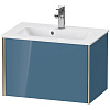 Картинка анонса товара «тумба под раковину duravit xviu xv40780b147 подвесная компакт 61 см каменно-синий глянцевый»