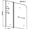 Шторка на ванну GROSSMAN GR-101/1 (150x110) алюминиевый профиль, стекло прозрачное 6мм Шторка на ванну GROSSMAN GR-101/1 (150x110) алюминиевый профиль, стекло прозрачное 6мм