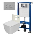 Комплект инсталляции Point Элемент PN45120 с клавишей смыва Виктория, нержавеющая сталь, сталь брашированная, PN44061SB и унитазом Меркурий с сиденьем микролифт белый PN41831 Комплект инсталляции Point Элемент PN45120 с клавишей смыва Виктория, нержавеющая сталь, сталь брашированная, PN44061SB и унитазом Меркурий с сиденьем микролифт белый PN41831