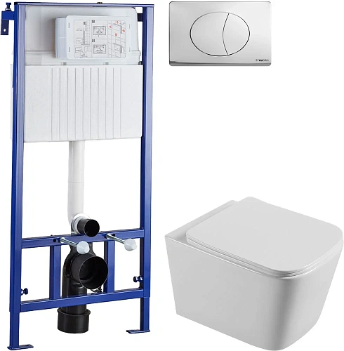 Инсталляция для унитаза STWORKI Бурос BU-04up 510163 с кнопкой 230823 хром матовый 589633 Инсталляция для унитаза STWORKI Бурос BU-04up 510163 с кнопкой 230823 хром матовый 589633