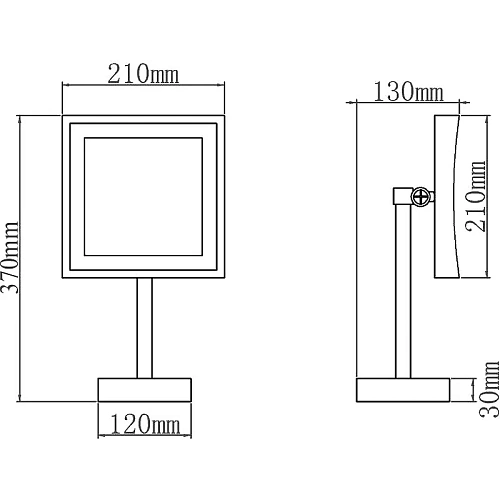 Зеркало косметическое Aquanet 2205D (21.5 см, с LED-подсветкой) Зеркало косметическое Aquanet 2205D (21.5 см, с LED-подсветкой)