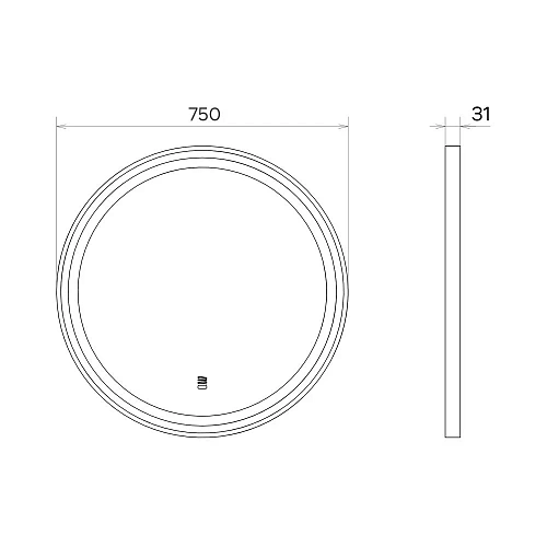 Зеркало Comforty Лея-75 00-00019346 LED-подсветка, бесконтактный сенсор, антизапотевание Зеркало Comforty Лея-75 00-00019346 LED-подсветка, бесконтактный сенсор, антизапотевание