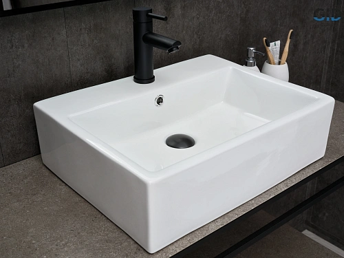 Раковина Gid N9153 51215 накладная белая 53x41x15 Раковина Gid N9153 51215 накладная белая 53x41x15