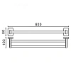 Полотенцедержатель Art&Max Gotico AM-4848AQ (двойной) 60 см Полотенцедержатель Art&Max Gotico AM-4848AQ (двойной) 60 см