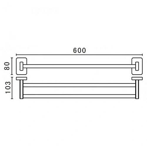 Полотенцедержатель Art&Max Gotico AM-4848AQ (двойной) 60 см Полотенцедержатель Art&Max Gotico AM-4848AQ (двойной) 60 см