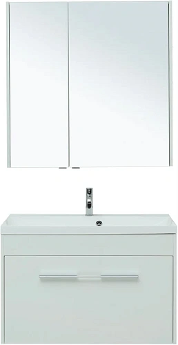 Тумба под раковину Aquanet Августа 90 белый (ручка хром) 00274019 Тумба под раковину Aquanet Августа 90 белый (ручка хром) 00274019