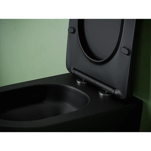 Унитаз подвесной Ceramica Nova Uno CN11001TMB смыв торнадо 490x360x360 черный матовый Унитаз подвесной Ceramica Nova Uno CN11001TMB смыв торнадо 490x360x360 черный матовый