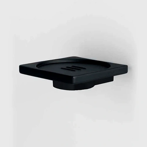 Мыльница Colombo MiniQ B5001.NM-RNE подвесная, черный матовый/черная резина Мыльница Colombo MiniQ B5001.NM-RNE подвесная, черный матовый/черная резина