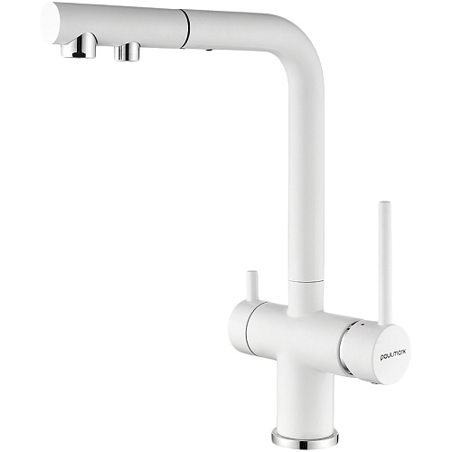 Смеситель для кухни Paulmark SERPENTINE белый матовый Se213222-WH Смеситель для кухни Paulmark SERPENTINE белый матовый Se213222-WH