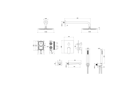 Душевая система Aquatek ОБЕРОН AQ1273CR Хром Душевая система Aquatek ОБЕРОН AQ1273CR Хром