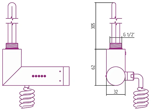 Модуль электрический многофункциональный Сунержа левый 31-1517-1007 Матовый черный Модуль электрический многофункциональный Сунержа левый 31-1517-1007 Матовый черный