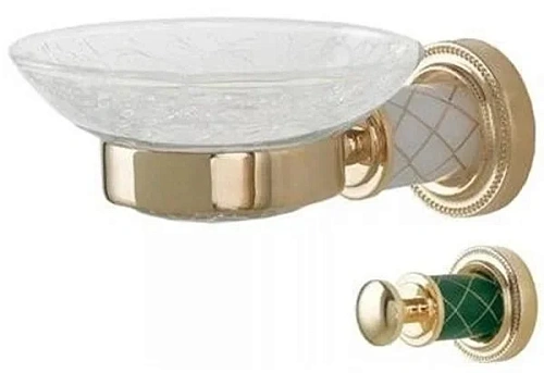 Мыльница Boheme MURANO 10903-GR-G GOLD (бирюзовое) Мыльница Boheme MURANO 10903-GR-G GOLD (бирюзовое)