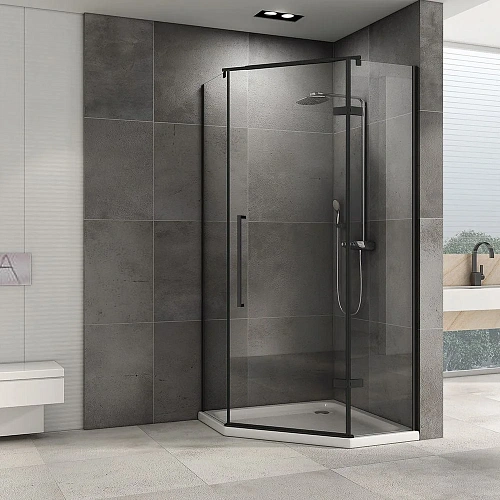 Душевой уголок ABBER Ewiges Wasser AG05090B 90x90 см универсальный, профиль черный, стекло прозрачное Душевой уголок ABBER Ewiges Wasser AG05090B 90x90 см универсальный, профиль черный, стекло прозрачное