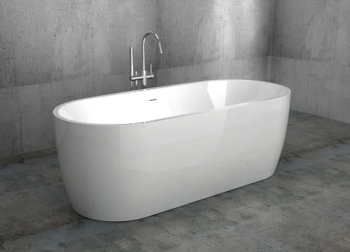 Ванна отдельностоящая ABBER AB9219 175,5x80 универсальная, белая акриловая Ванна отдельностоящая ABBER AB9219 175,5x80 универсальная, белая акриловая