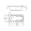 Акриловая ванна BERGES LUMBO 150x75 050001 Акриловая ванна BERGES LUMBO 150x75 050001
